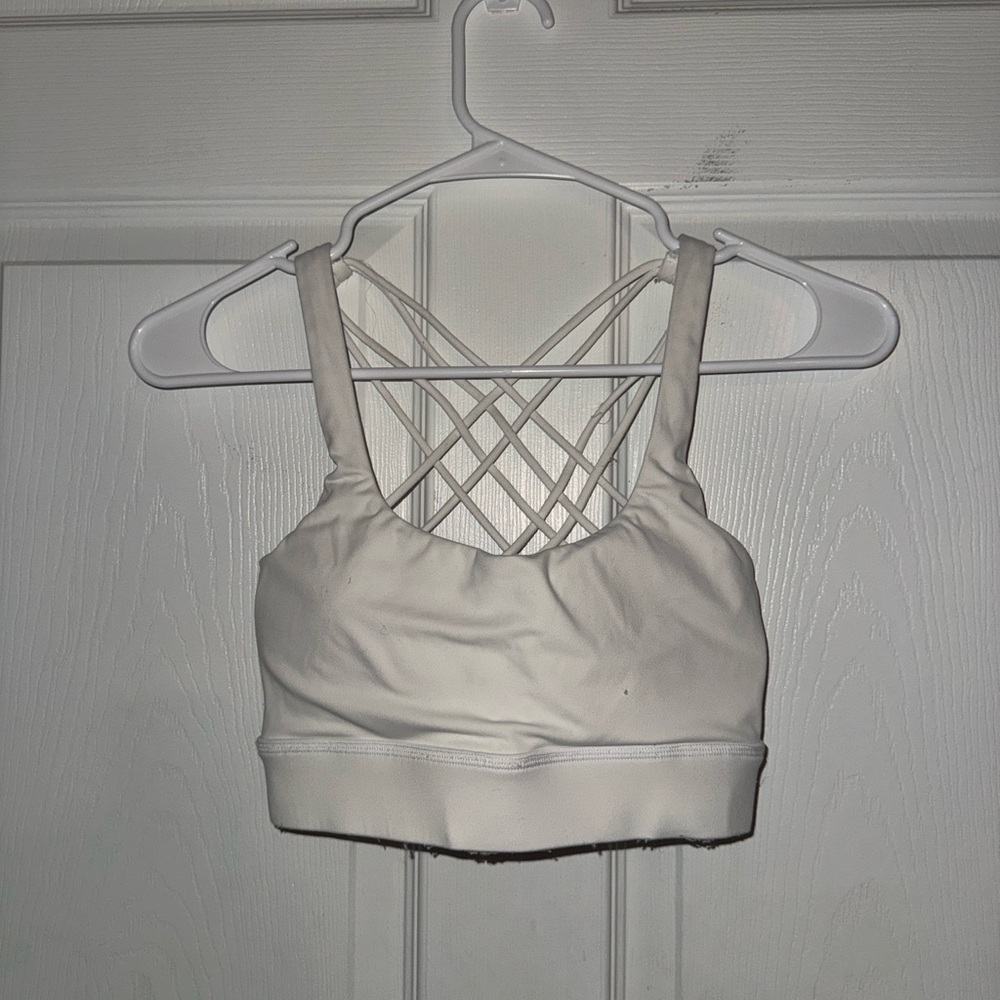 White Strappy Sports LuluLemon Bra